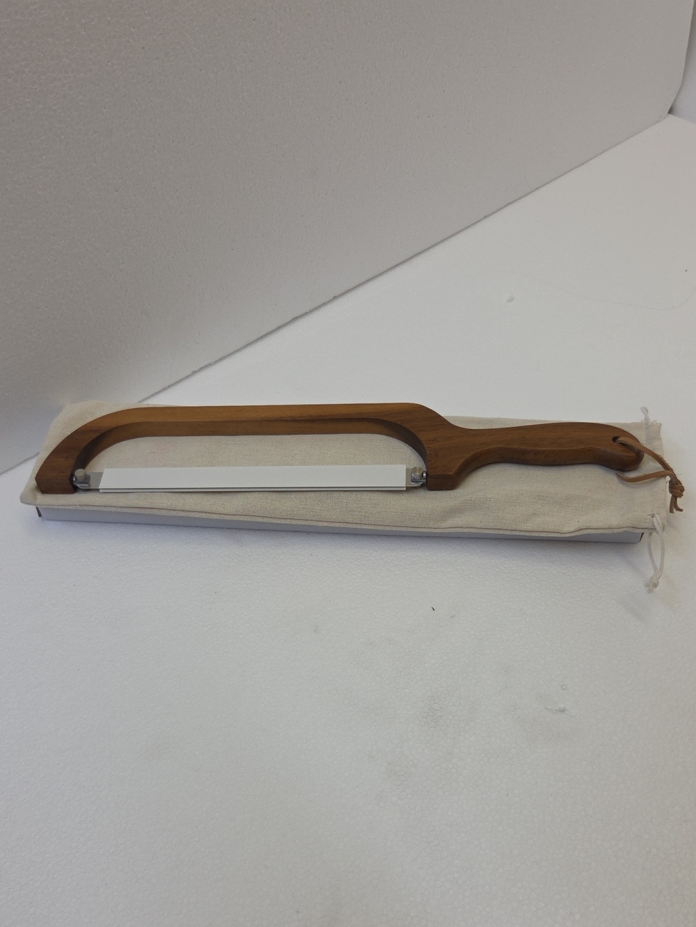 Wood Handle Bread Knife in Brown